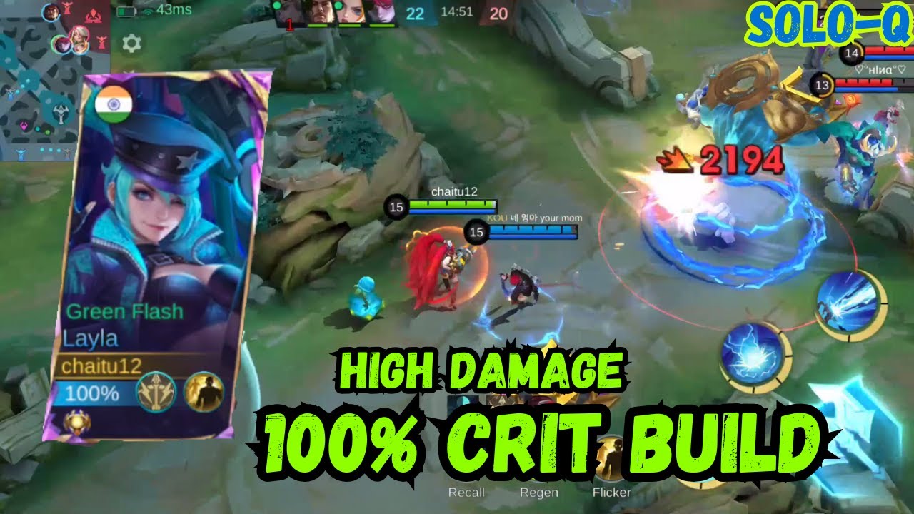 Unstoppable Layla with High Damage Crit Build! || MLBB - Mobile Legends 2025 Game