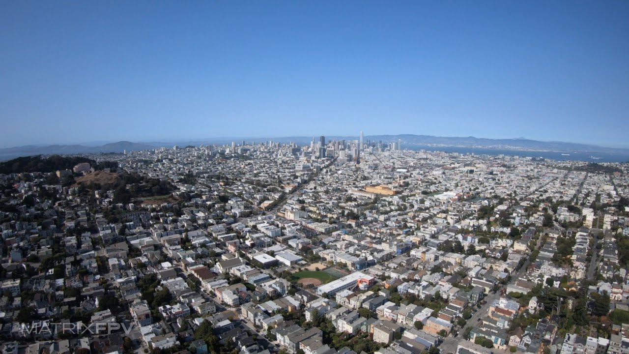 San Francisco FPV Drone Flight Tour - Twin Peaks, Alcatraz Island with Golden Gate Bridge