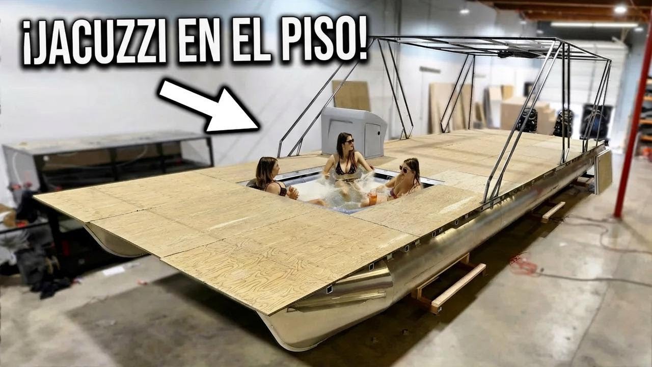 ¡Así quedó la tina de hidromasaje en el piso de mi yate hecho desde cero! (Parte 10)