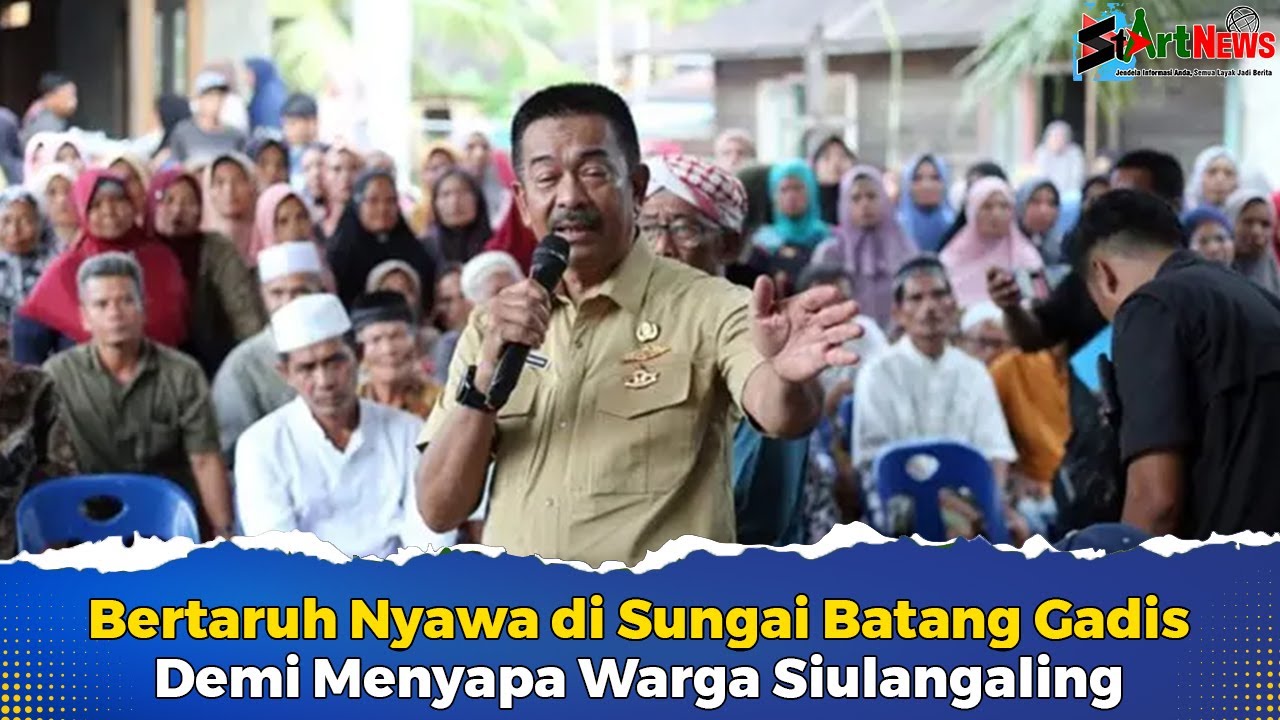 Bertaruh Nyawa di Sungai Batang Gadis Demi Menyapa Warga Siulangaling | 
