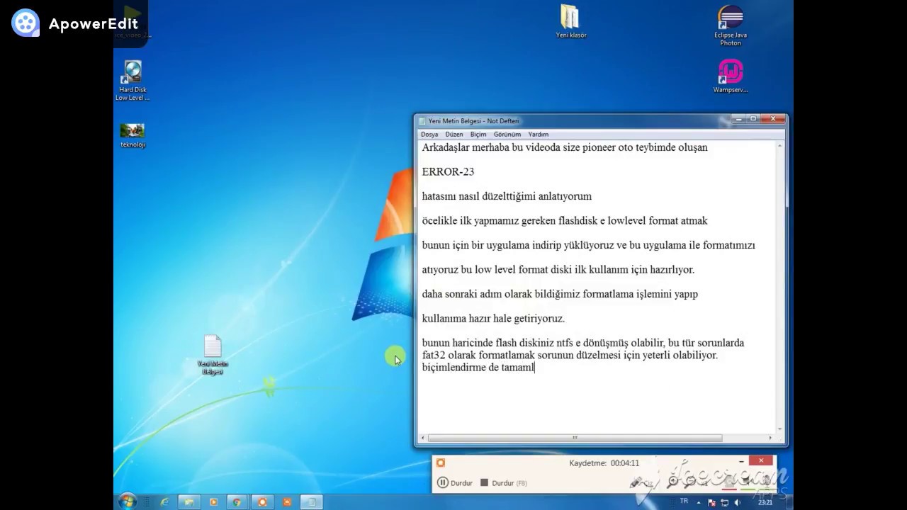 pioneer error 23 hatası ve kesin çözüm bu!