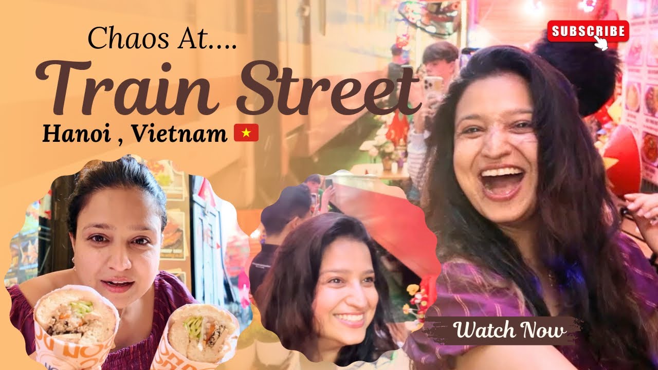 Hanoi Train Street Was Terrifying & Beautiful😳🚆 | Vietnam Travel Series