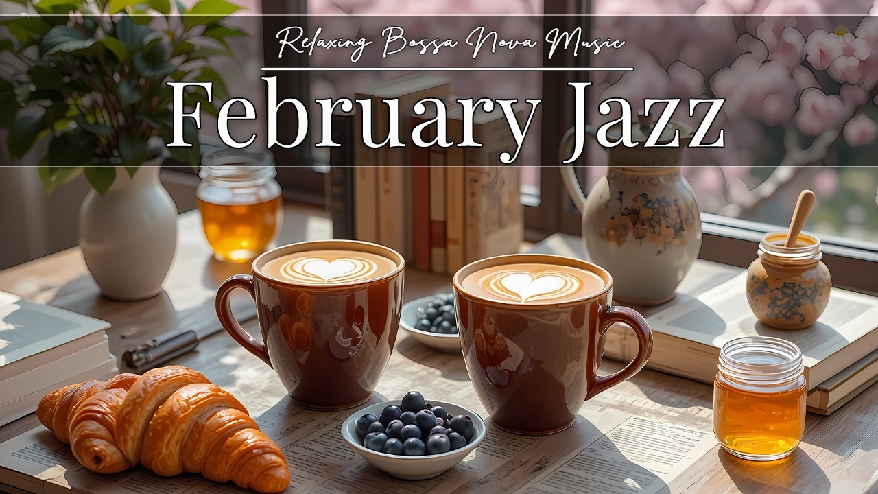 February Coffee Jazz ☕ Smooth Piano Jazz & Gentle Bossa Nova Instrumental for Positive Mood