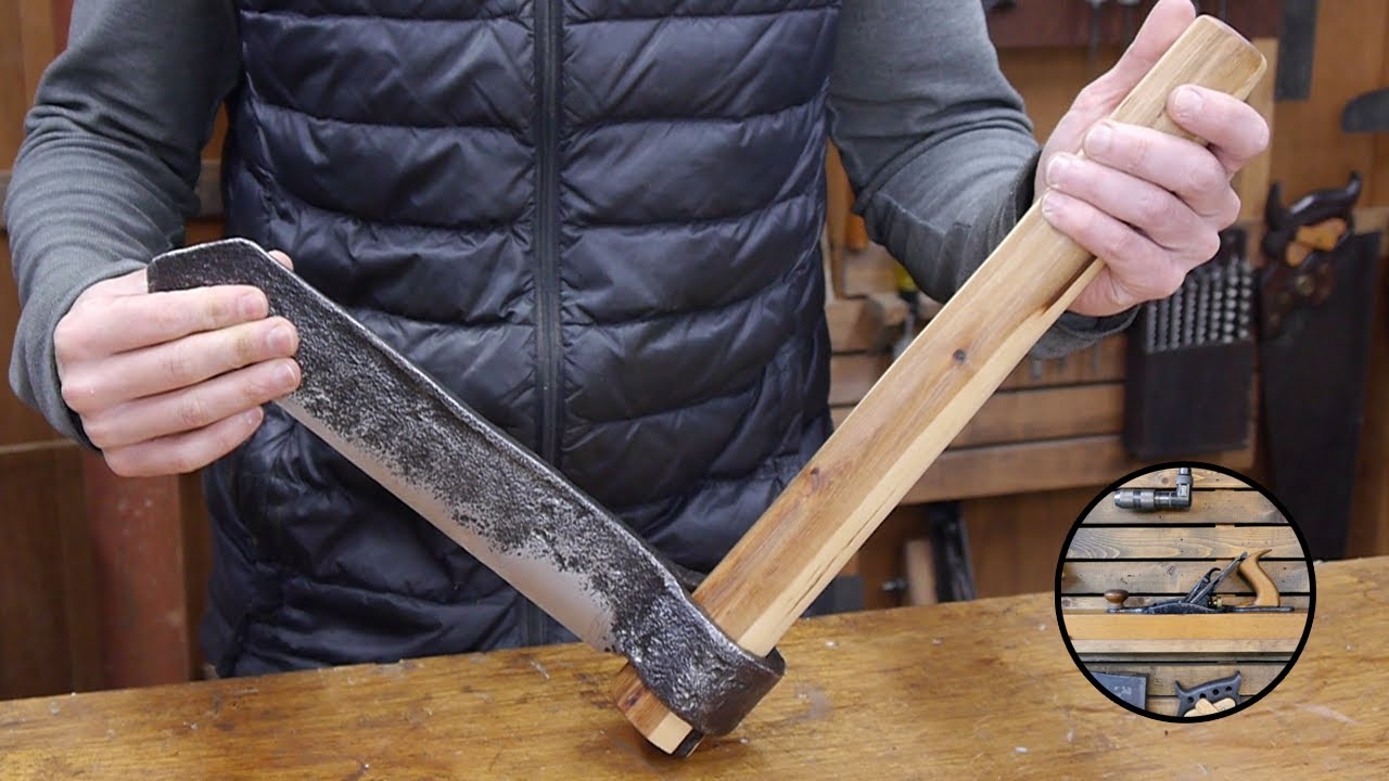 Restoring the froe | Sharpening and new bitternut hickory handle | Hand tool woodworking