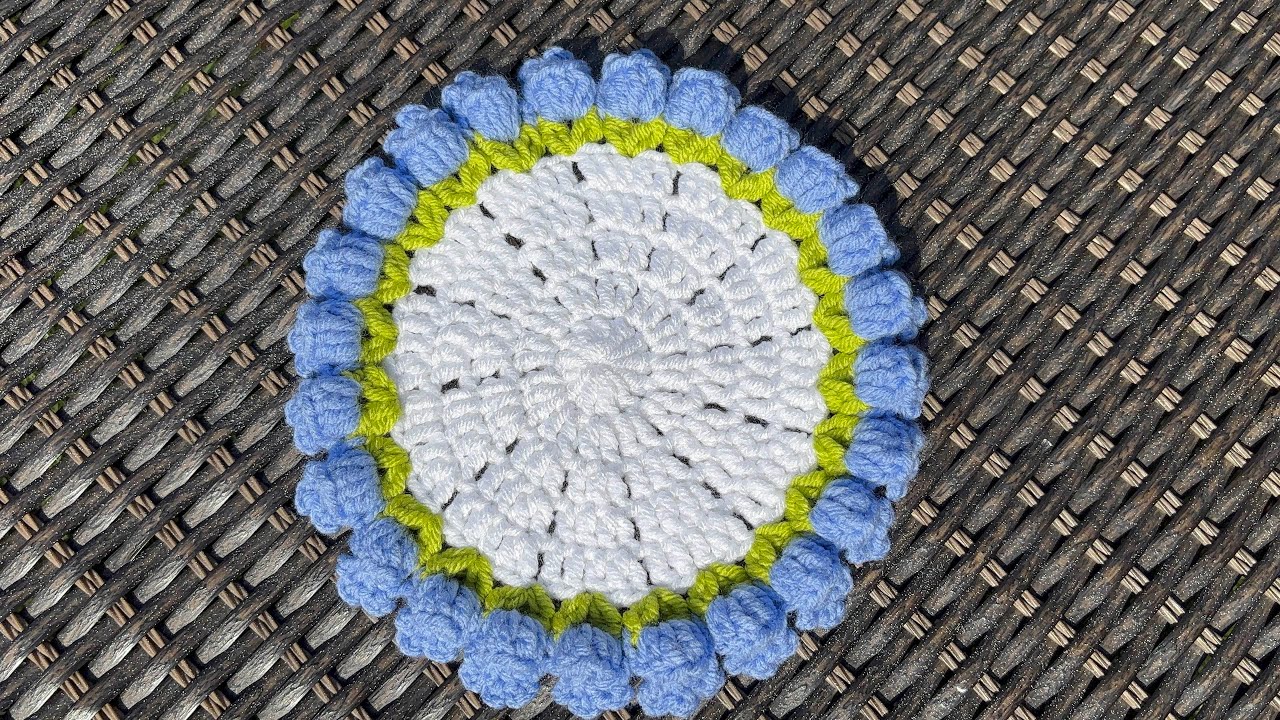 Posavasos de tulipanes. Tutorial a crochet