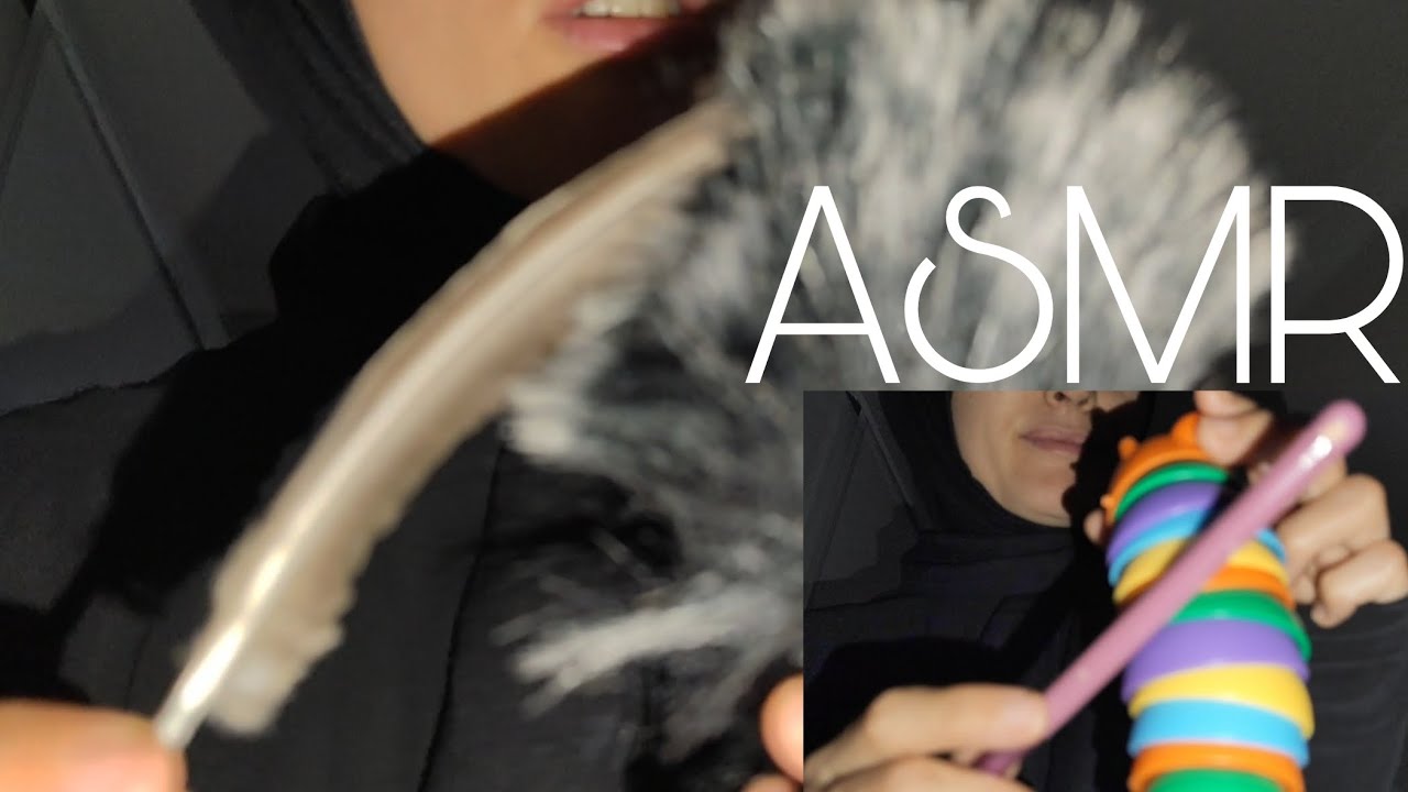 Türkçe ASMR |🐛🪶🥥  Derin uykudan önce rahatlatıcı ASMR |TÜY ile mikrofon fırçalama, coconat, tırtıl 😴