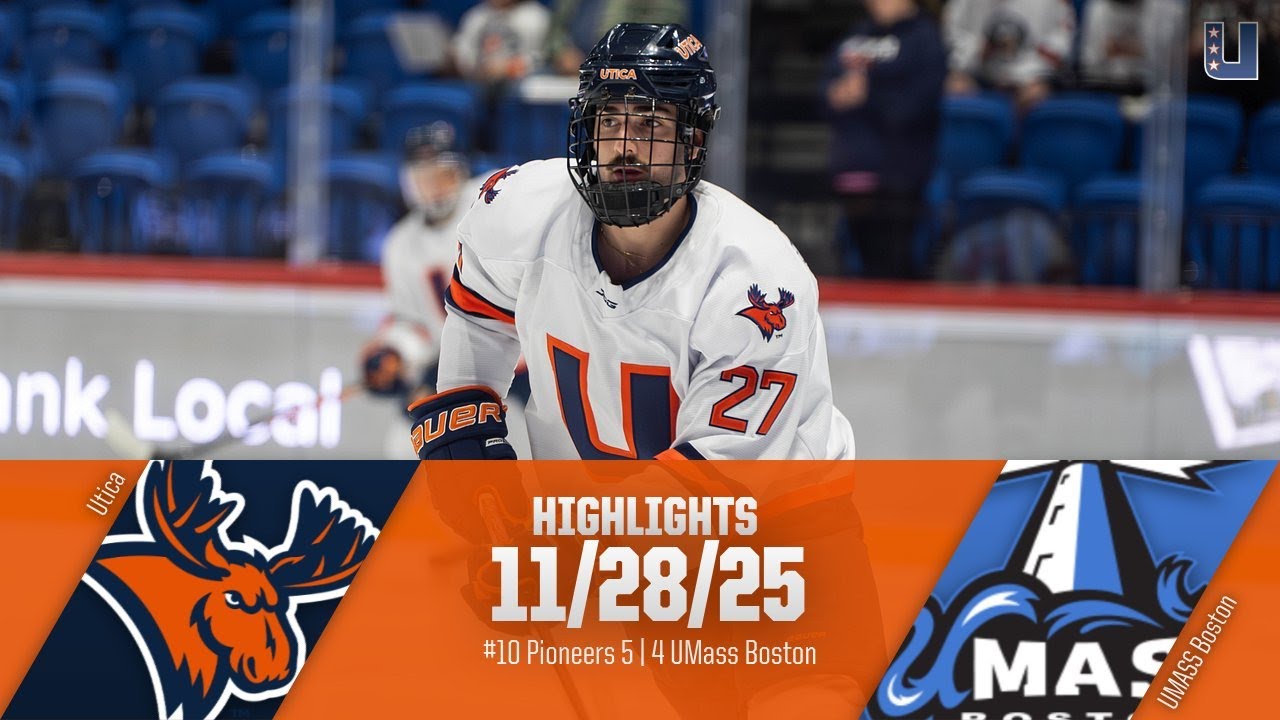 #10 Utica vs UMass Boston | Utica Thanksgiving Showcase Semis | Men's Hockey Highlights - 11/28/25