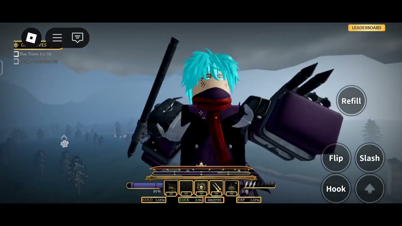 How To Flip Back In AOTR Roblox Mobile || Attack On Titan Revolution || How To Use Skills