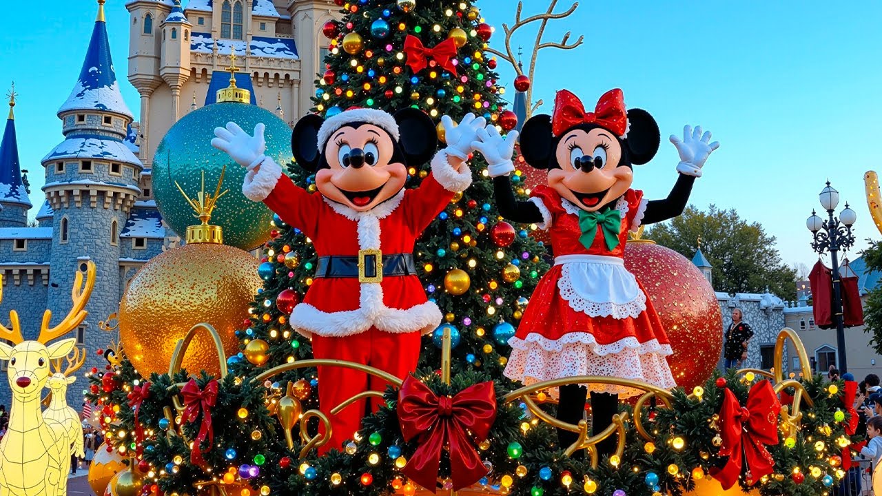 [4K] Christmas at Disneyland 2025 🎄 Magical Parade, Disney Characters & Full Fireworks Show