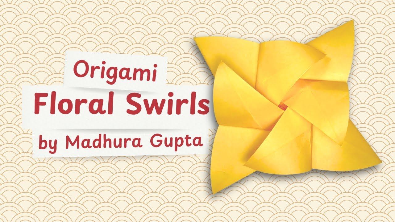 Easy Origami Floral Swirls Tutorial 🌸 Step-by-Step Instructions [Madhura Gupta]