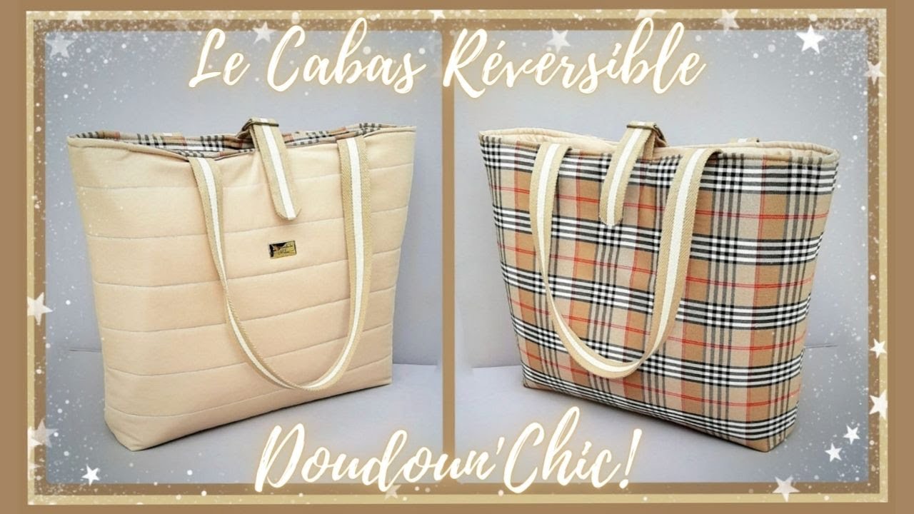 Очень простой урок #DIY: сшейте двустороннюю большую сумку 2 в 1, The Doudoun'Chic Bag 🥰