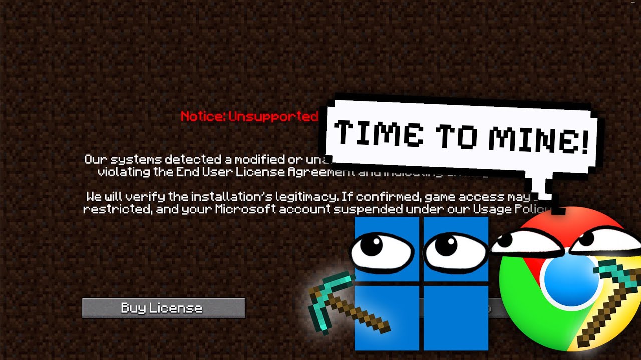 Windows 11 & Chrome vs. Minecraft Anti-Piracy Kill Screen