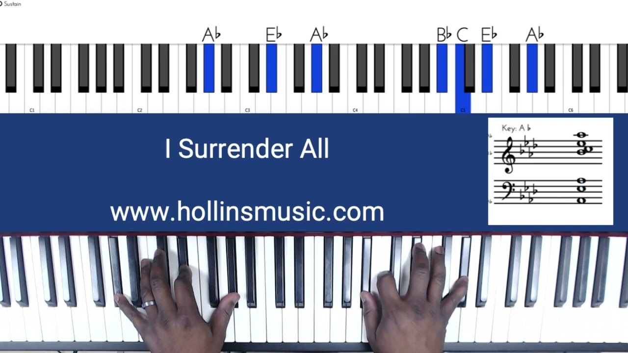 I Surrender All Song Tutorial | Gospel Piano