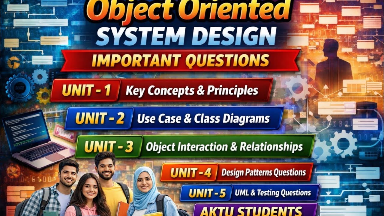 OOSD Full Course One Shot 🔥 | Unit 1–5 All Important Questions | AKTU Exam 2026 💯📘 #OOSD #aktuexam