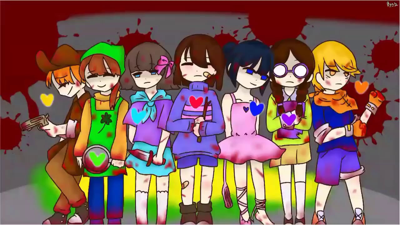 언더테일 7개영혼 아이들스피드페인팅 undertale seven souls chaild speed painting