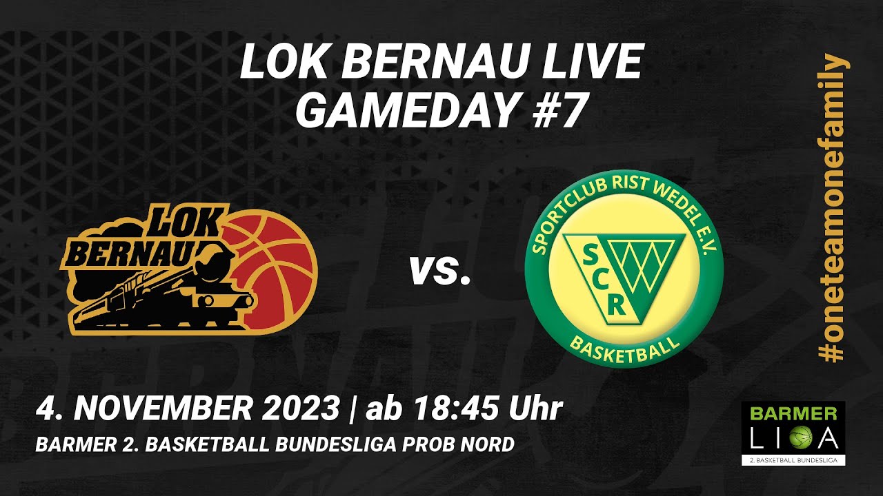 7. Spieltag: LOK BERNAU vs. SC Rist Wedel | Barmer 2. Basketball Bundesliga ProB Nord