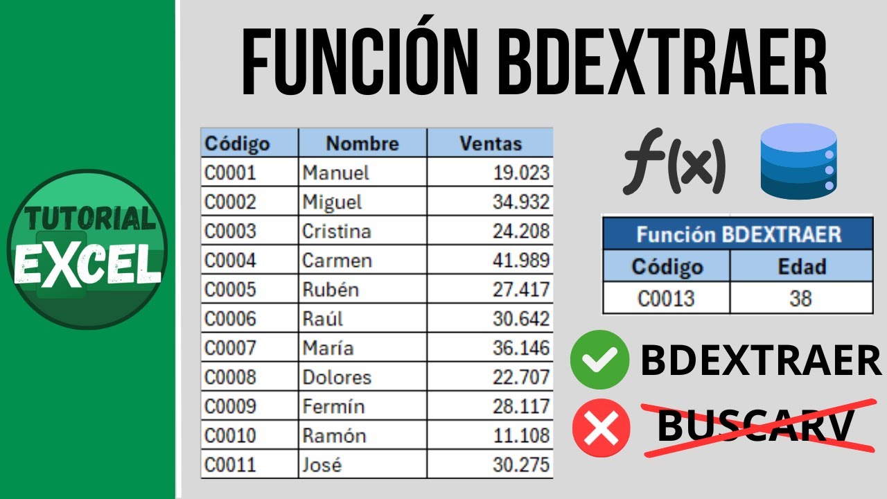 Funci&oacute;n BDEXTRAER