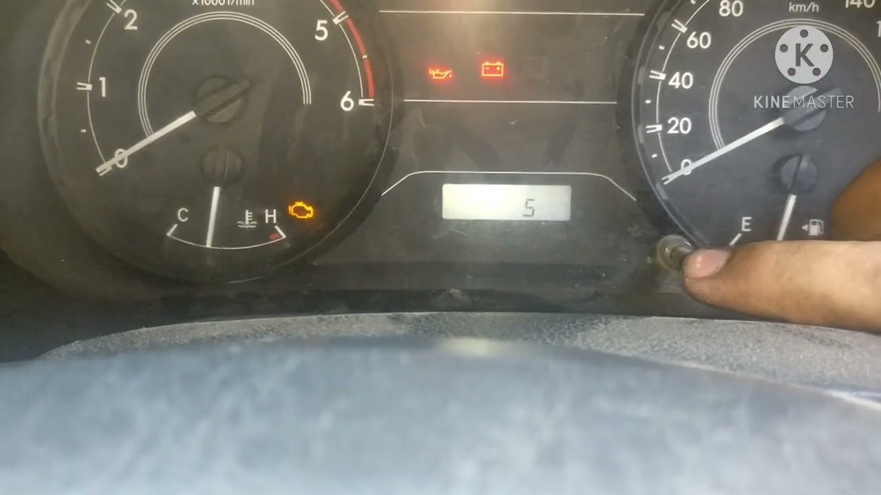 t-belt light reset toyota hilux 2017