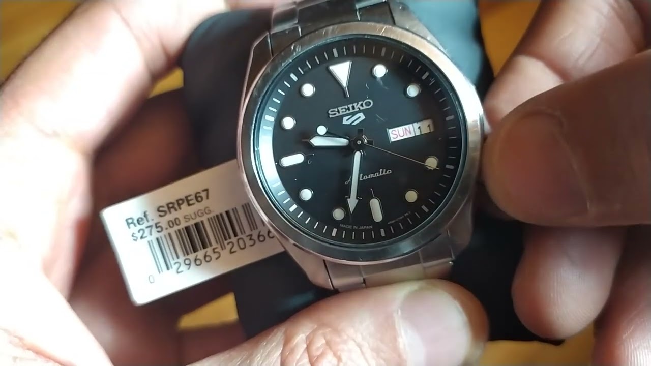 Seiko 5 установка дня и даты