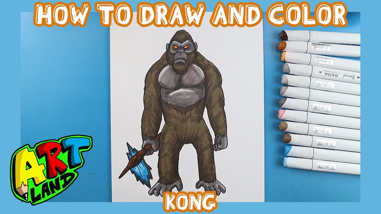 Как рисовать и раскрашивать KONG