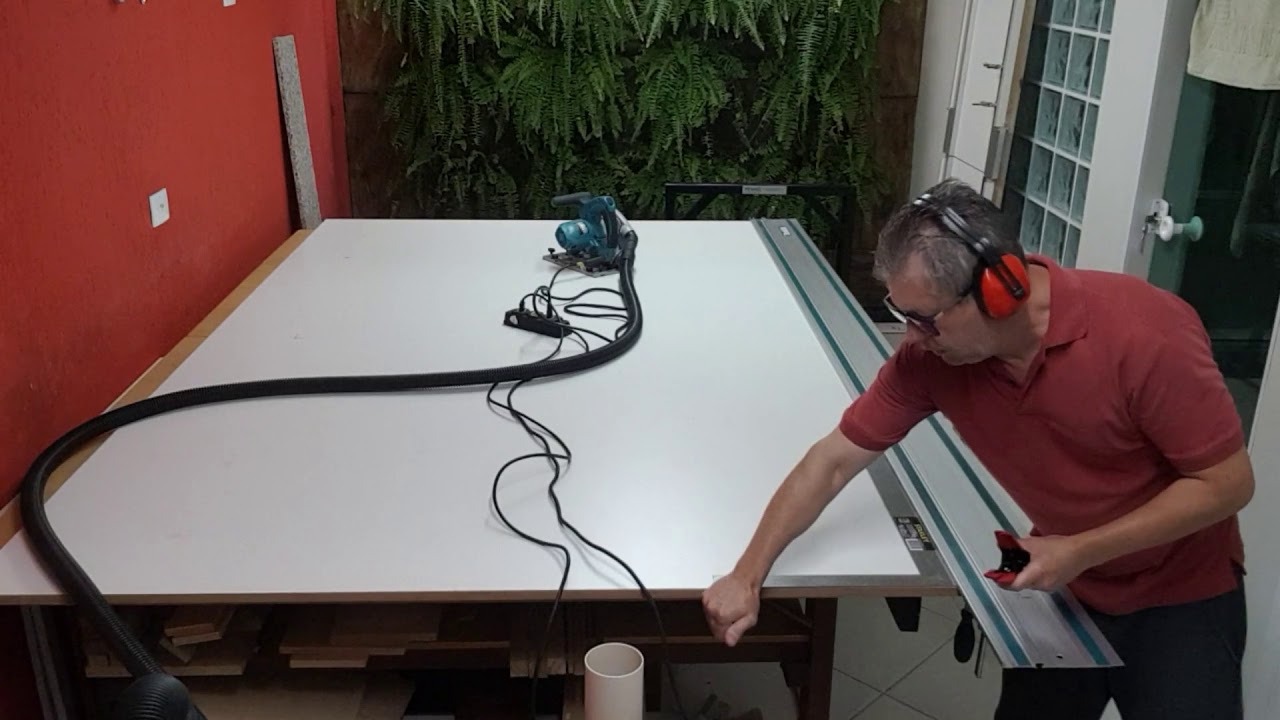 Como fazer móveis em MDF, utilizando serra Makita SP6000 em bancada fixa.