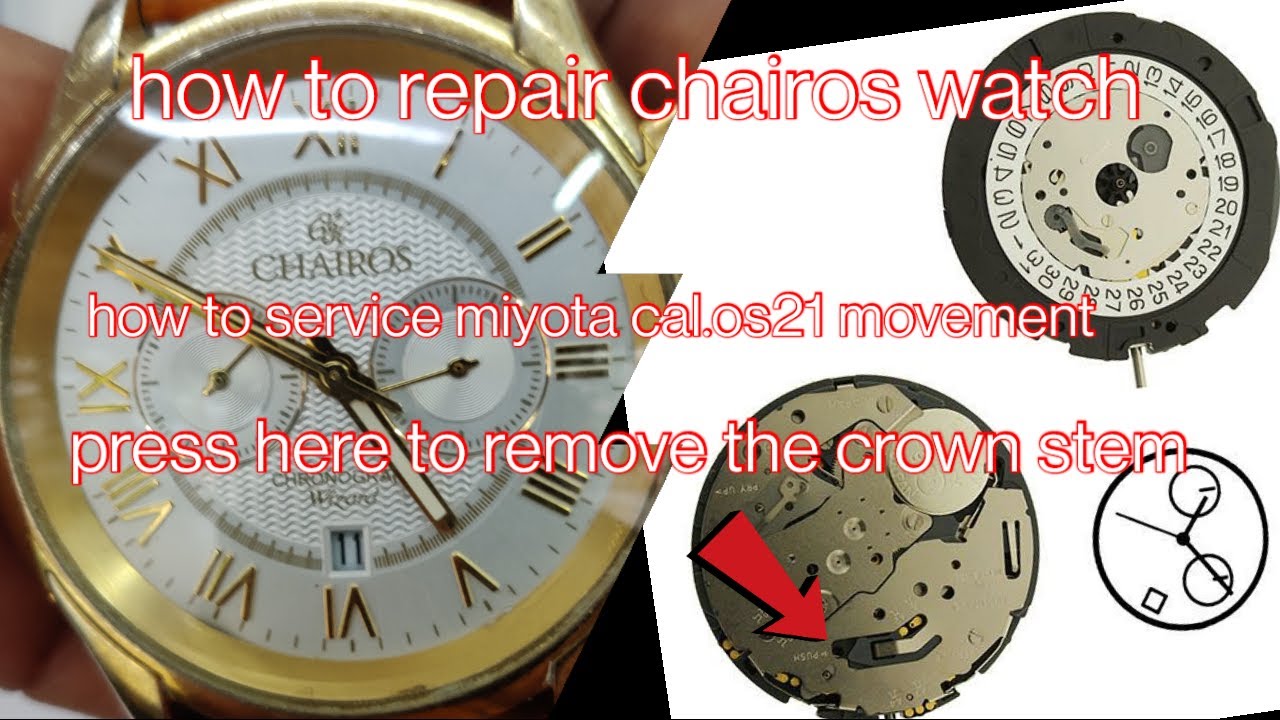 how to repair a chairos chronograph watch? Servicing miyota cal.0s21 movement,servicing tutorial