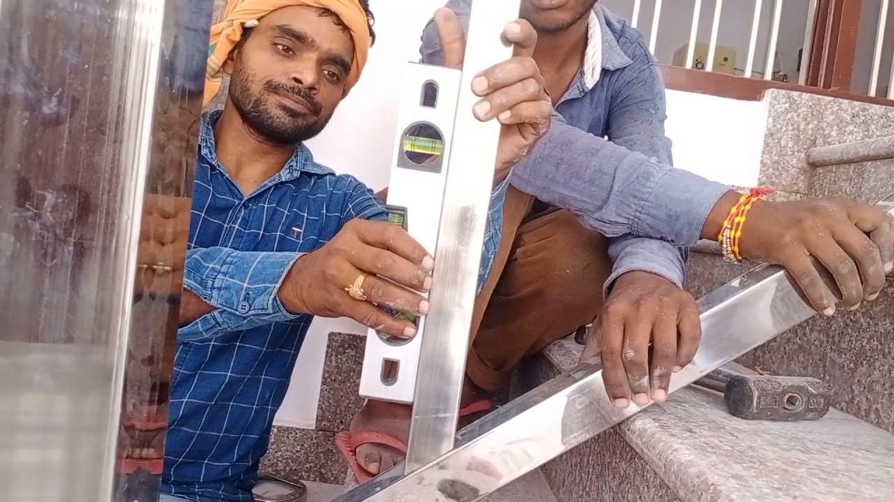 square pip kis stainless steel reling #SS steel SP#/neeraj Prajapati स्क्वायर पाइप की स्टील रेलिंग