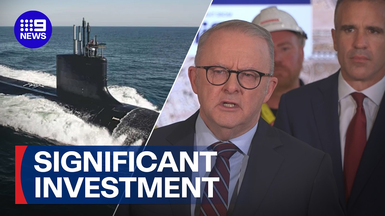 PM announces 'game-changing' investment for AUKUS submarines | 9 News Australia