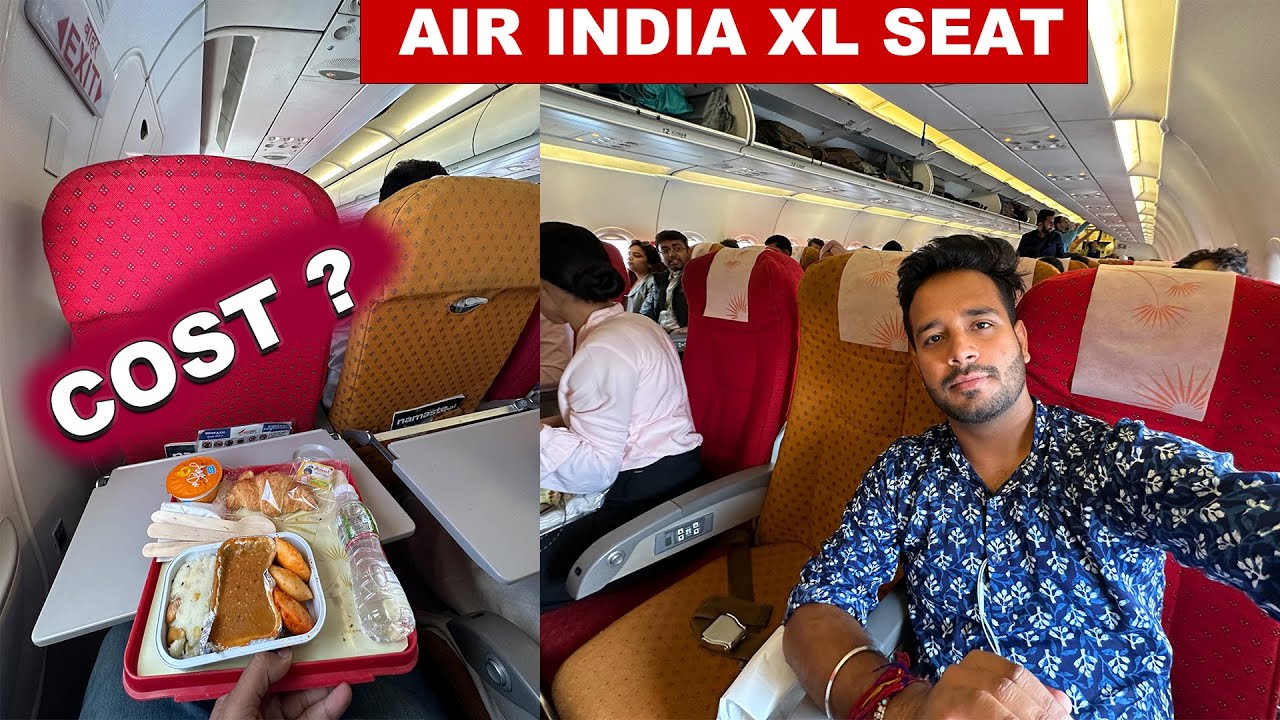 XL seat with Extra cost  in AIR INDIA ECONOMY CLASS - Ganpathi Special vlog