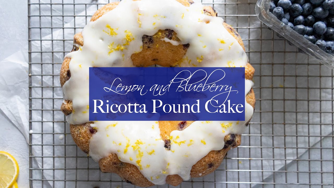 Lemon and Blueberry Ricotta Pound Cake | FUELING A SOUTHERN SOUL