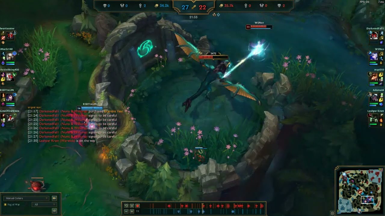 Ahri Dragon steal and adc kill