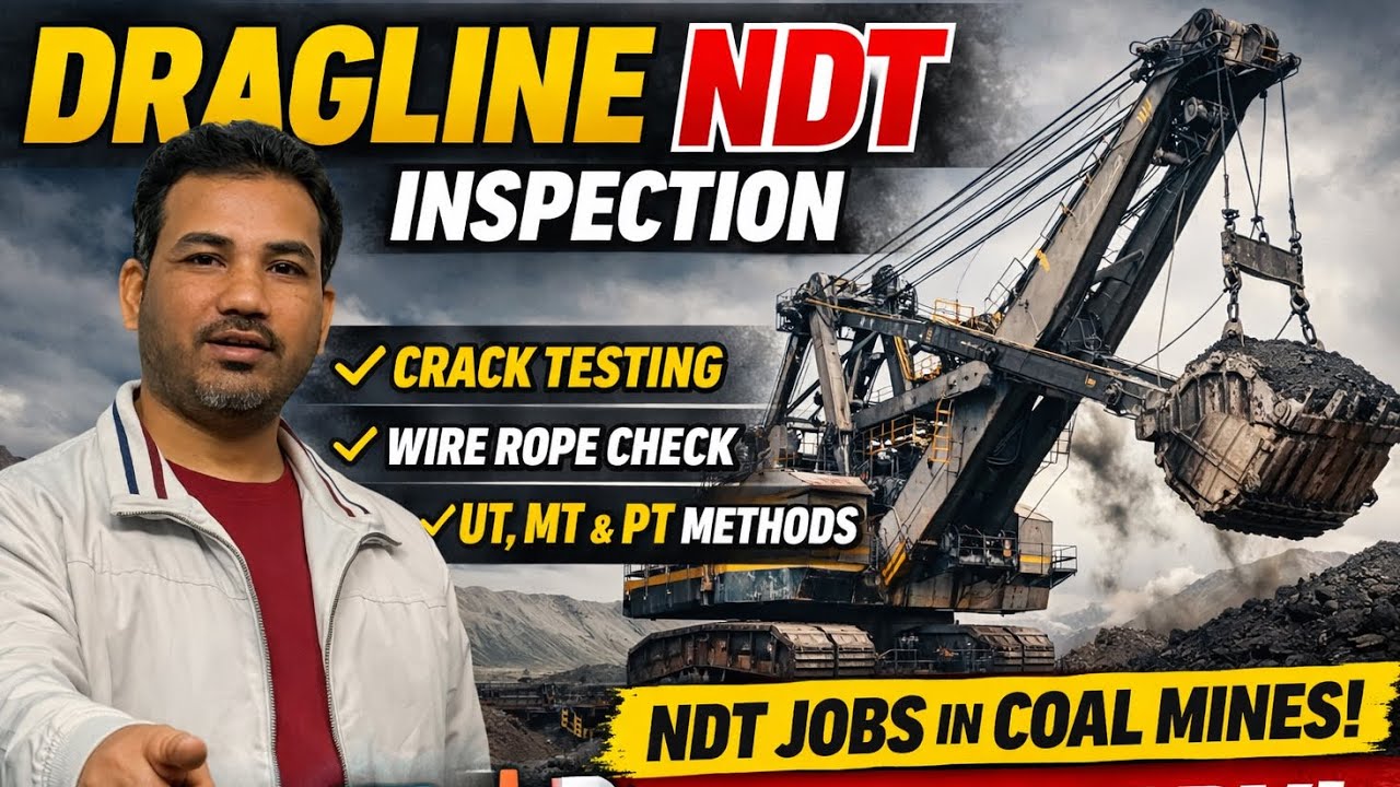 Dragline NDT Inspection #ndt #training #dragline #coal #coalindia @Babar_Shaikh