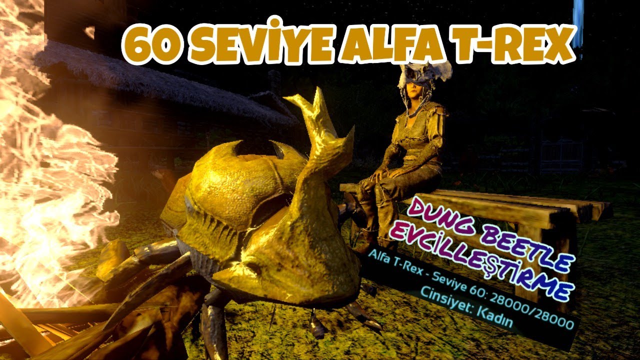 Ark Mobile Türkçe | (60 SEVİYE ALFA T-REX / DUNG BEETLE EVCİLLEŞTİRME) Bölüm-18 Acımasız|Brutal