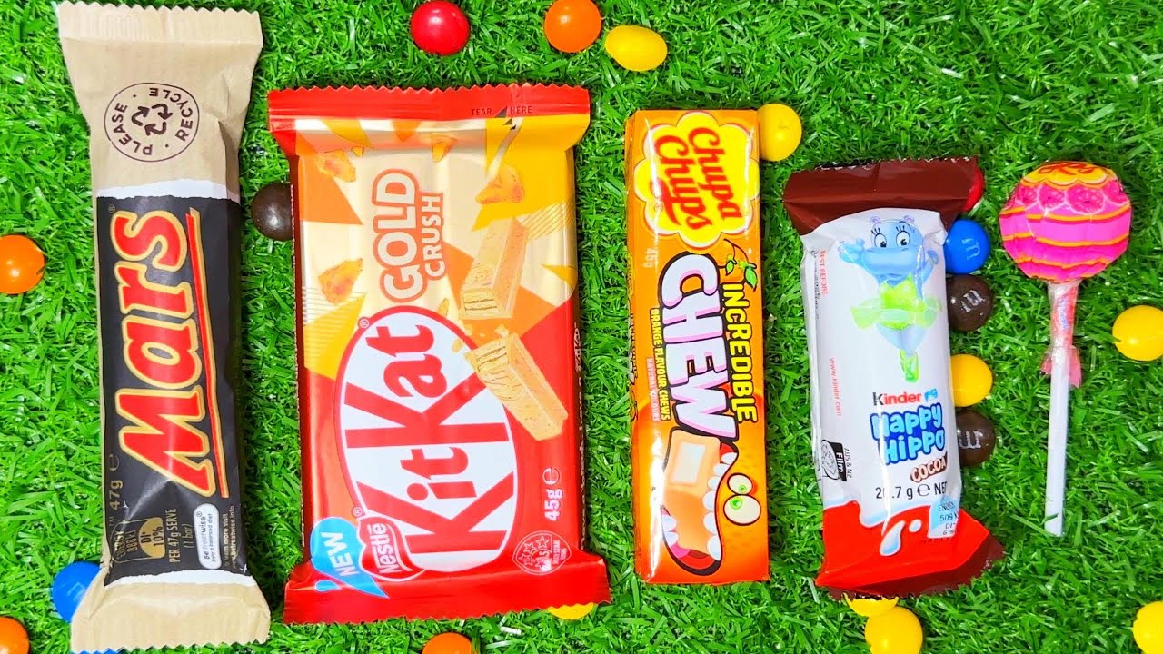 ASMR Colorful Candy Unboxing | Popular Chocolate and Lollipop Collection