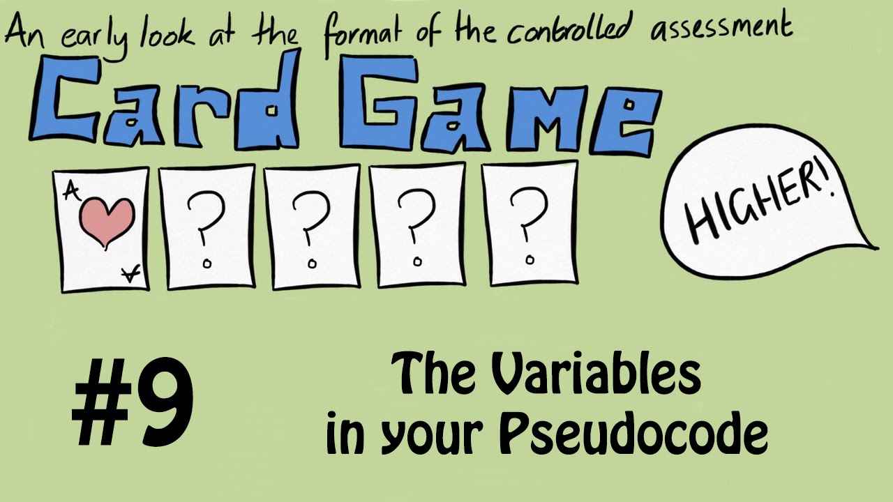 9  Variables in Pseudocode