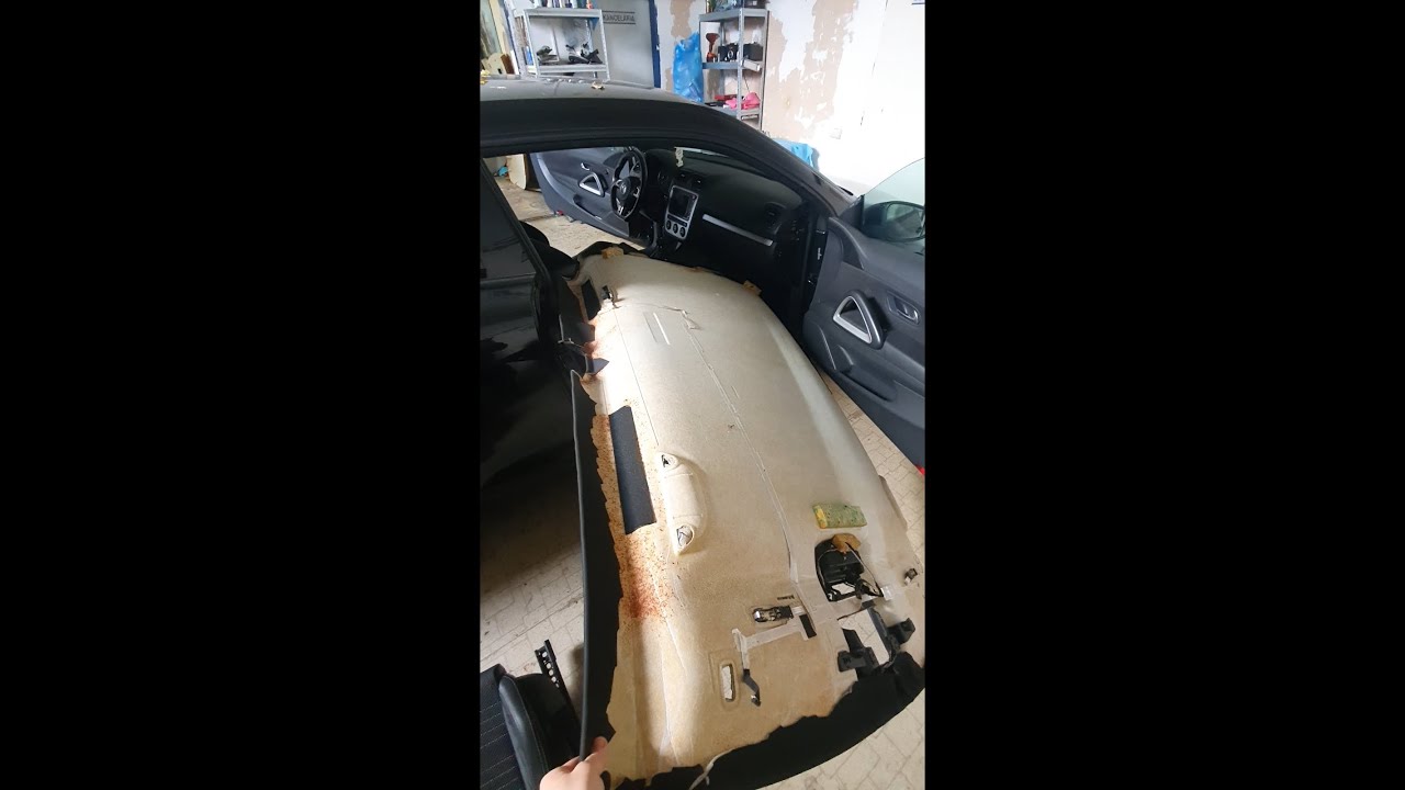 How to remove headliner in VW scirocco / demont&aacute;ž stropu