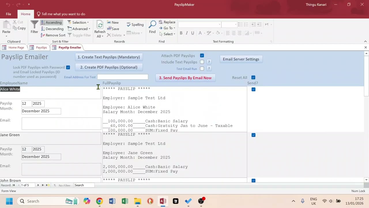 PayslipMaker - How to Email Payslips