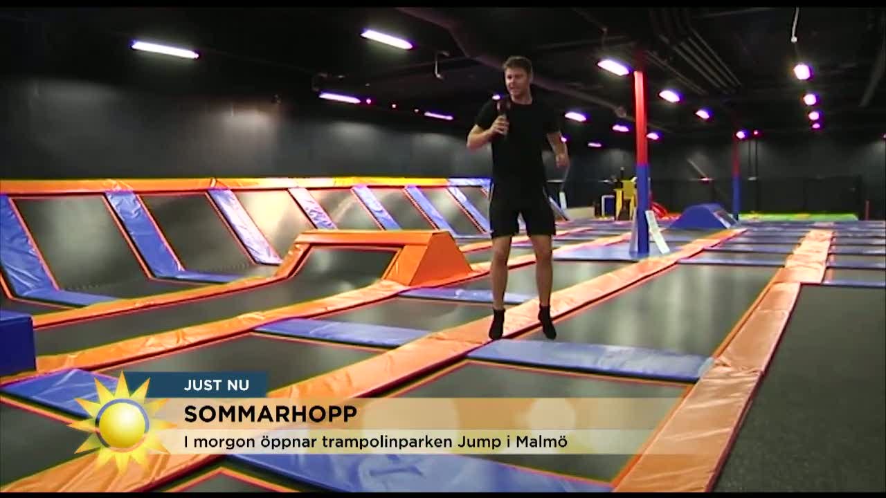 Trenden med trampolinpark är här! - Nyhetsmorgon (TV4)