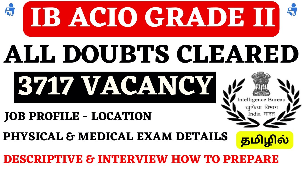 IB ACIO Grade II 2025 Recruitment Doubts Cleared | Physical Medical | Job Profile & Job Location