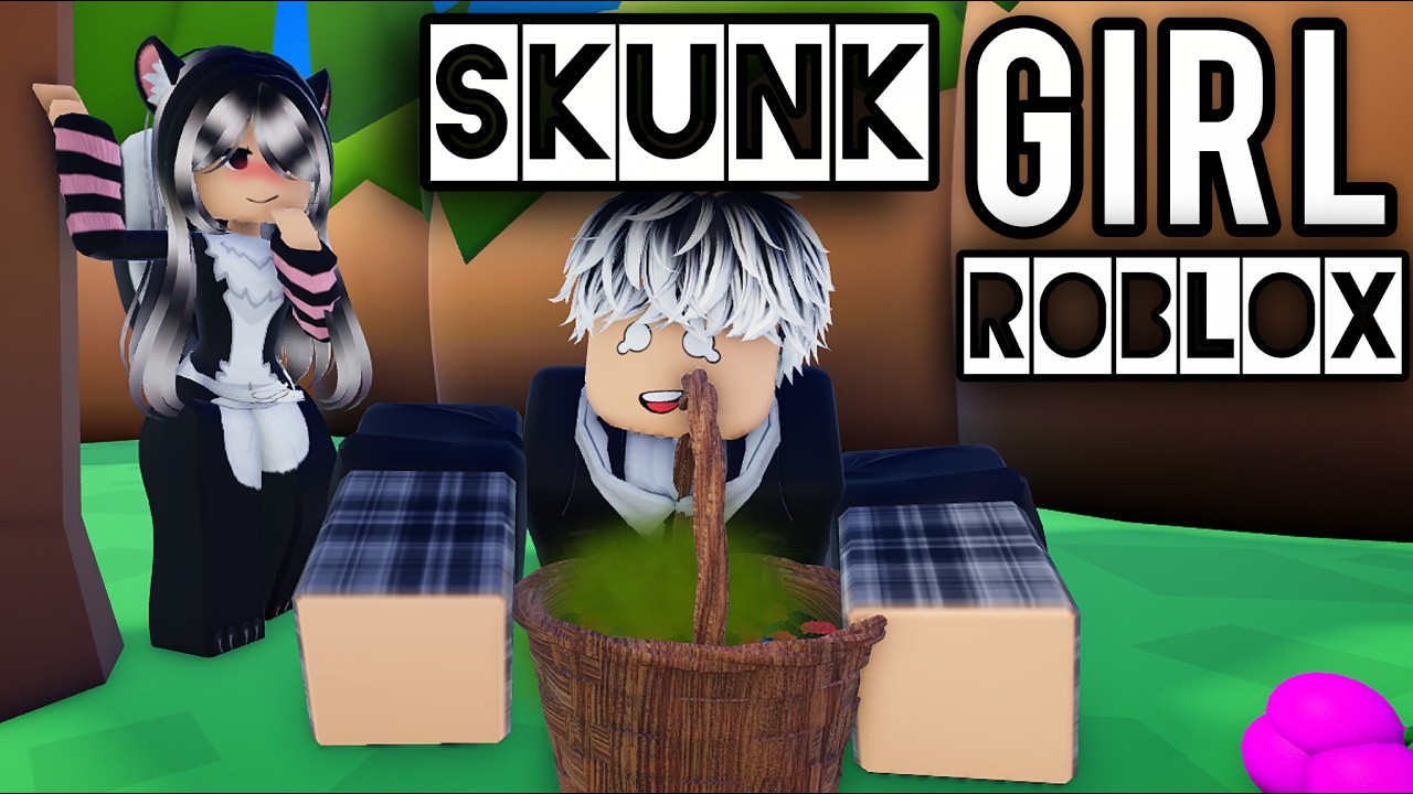 ROBLOX on the SKUNK girl 🦨 #fart #farting #funny #animation #robloxanimation