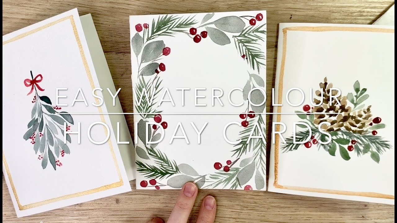 How To Make Easy Watercolor Holiday Cards
