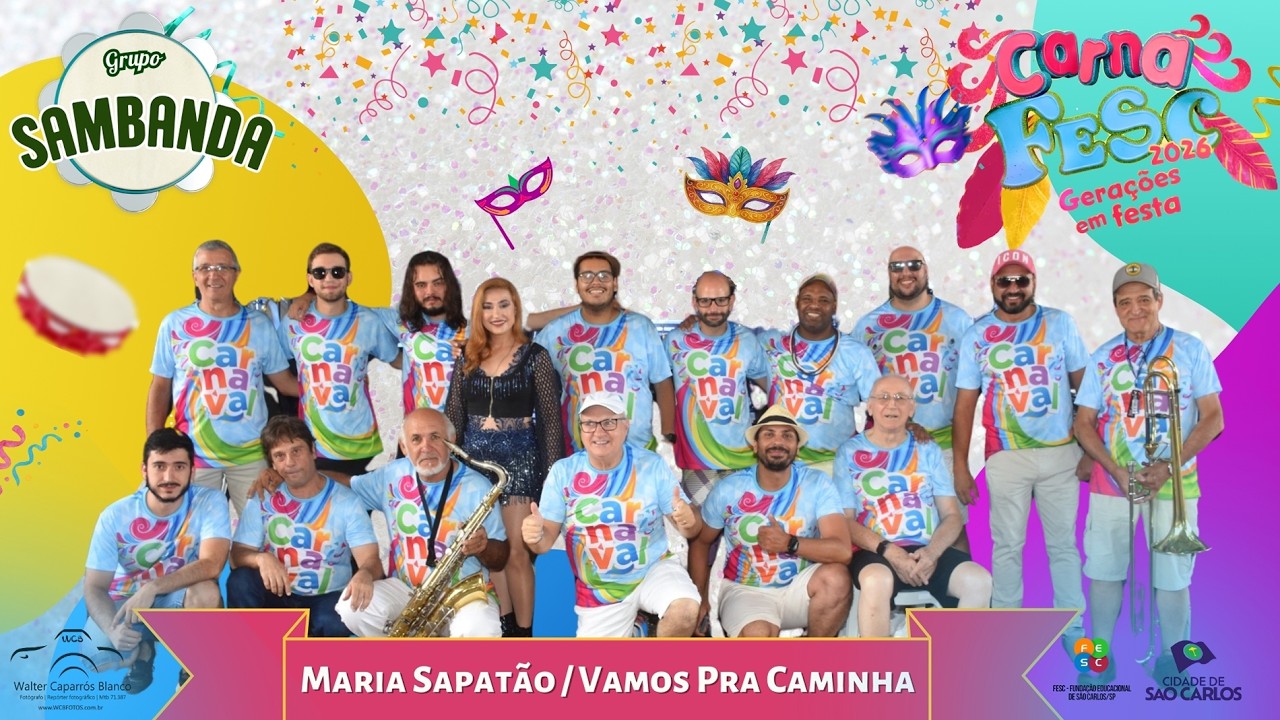 Grupo Sambanda tocando Maria Sapatão / Vamos Pra Caminha no ótimo Carnaval da Fesc São Carlos 2026