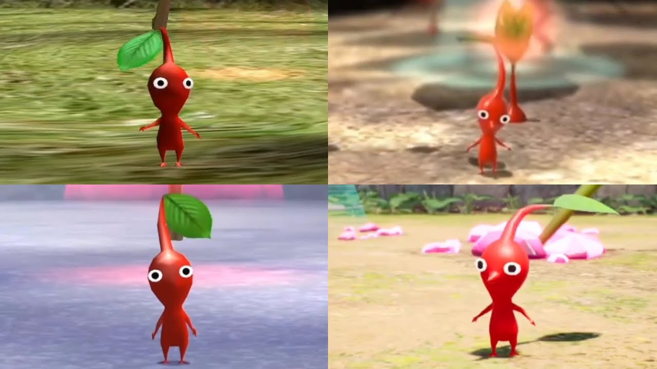All Pikmin Evolution Comparison - PIKMIN 1 2 3 4 ( 2001 - 2023 )