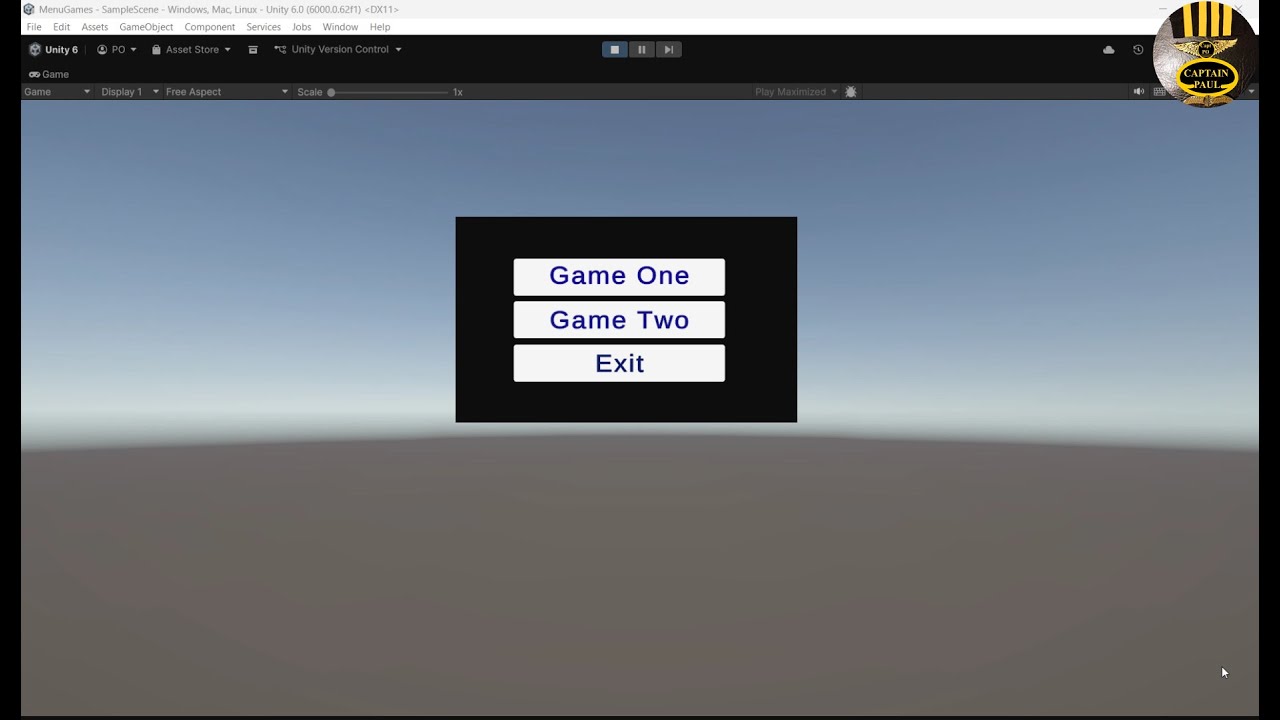 Как создать простое главное меню в Unity 3D 6000.