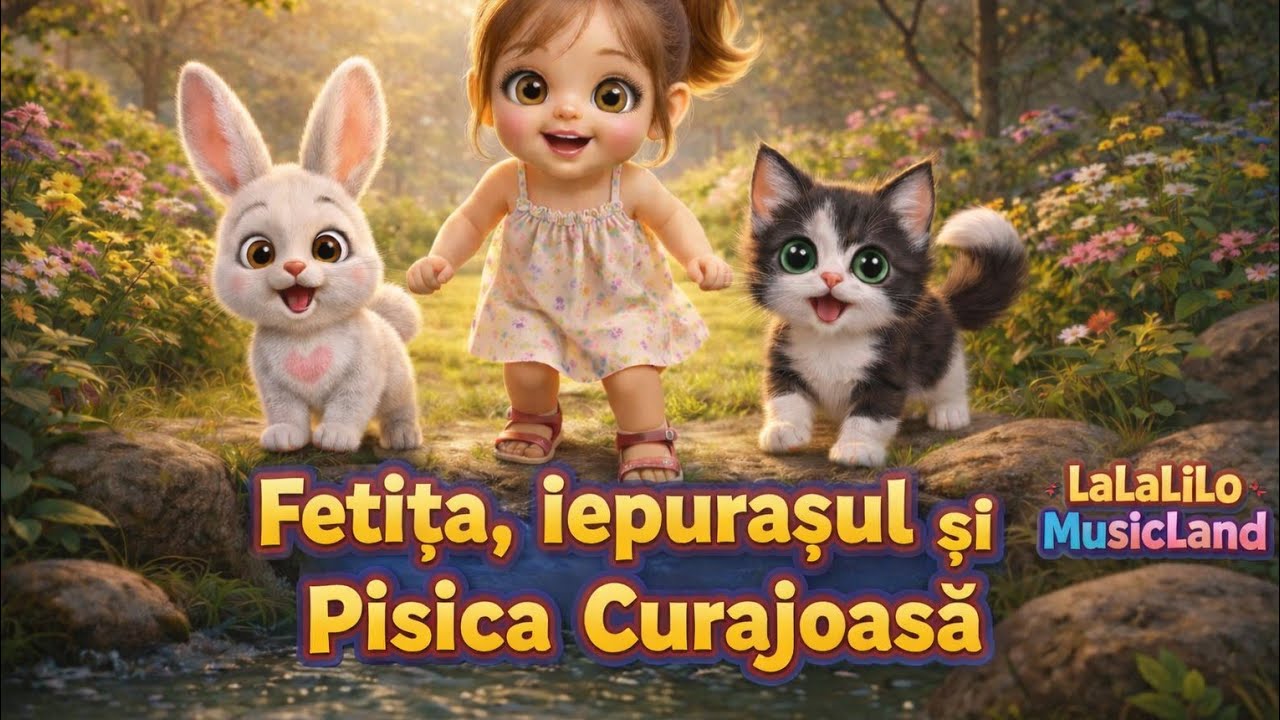 Fetița, Iepurașul și Pisica Curajoasă | Poveste Liniștitoare pentru Copii 🌙✨