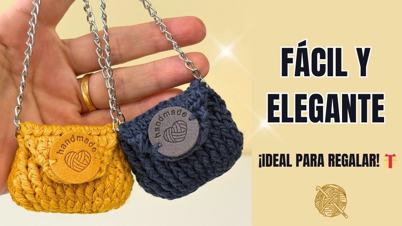 Mini bolso FÁCIL y ELEGANTE 🧶 ¡Ideal para regalar!