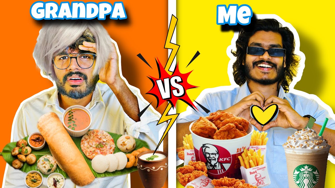 GRANDPA vs ME FOOD CHALLENGE 🤩