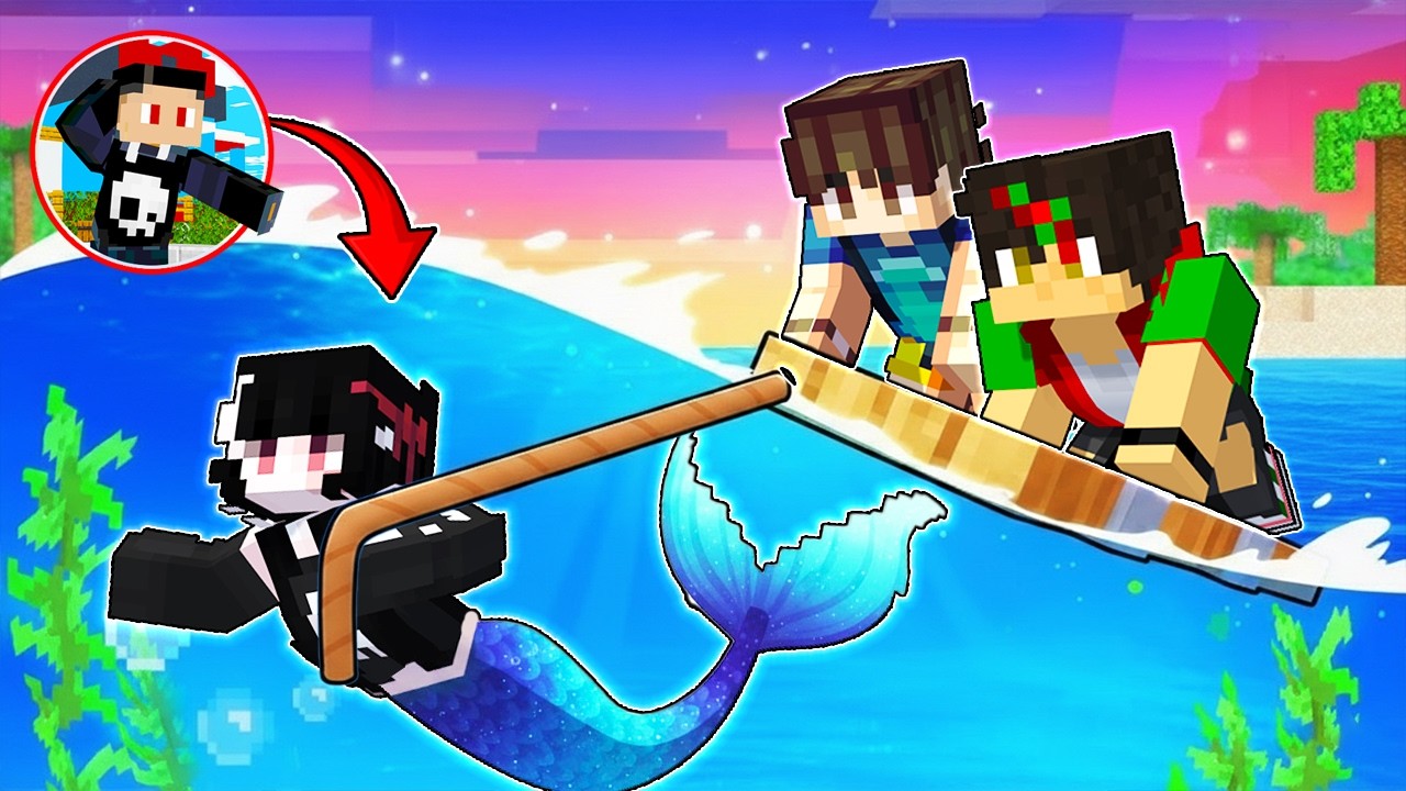 I Became a HELPFUL MERMAID in Minecraft!