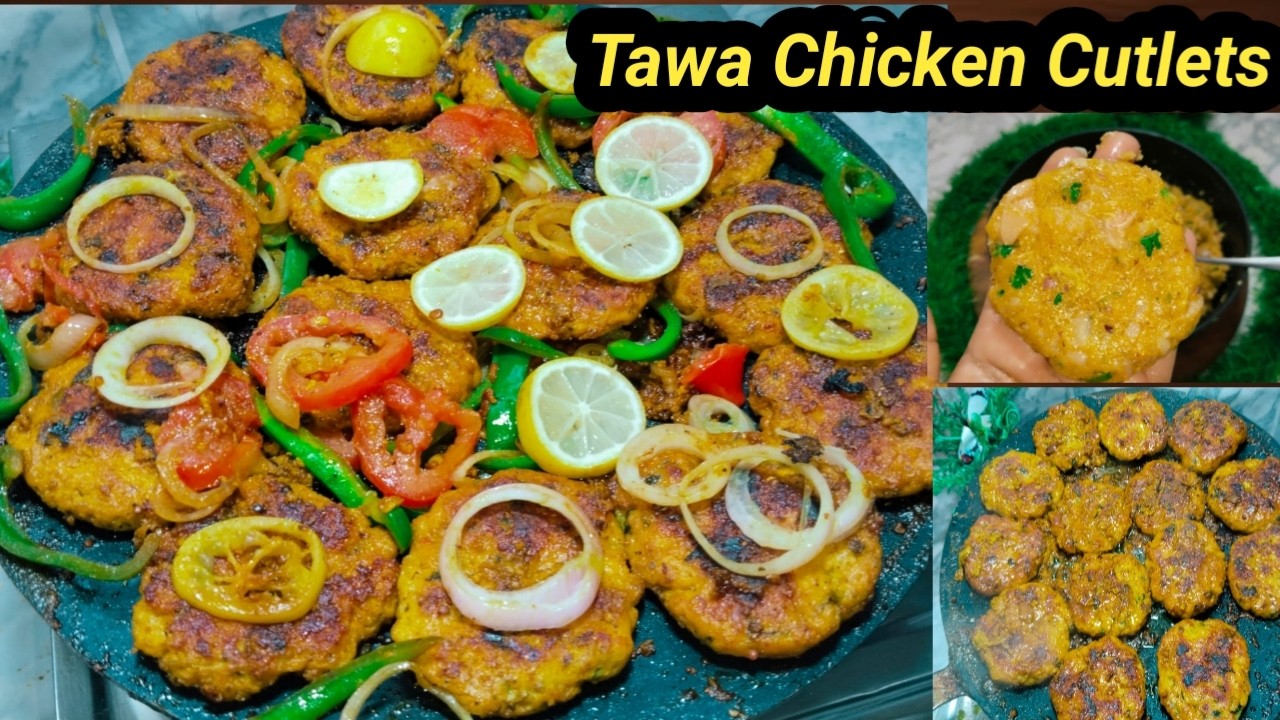 Tawa Chicken Cutlets Recipe | Crispy Chicken Cutlets on Tawa | How to make Chekin kabab 😋Dua kitchen
