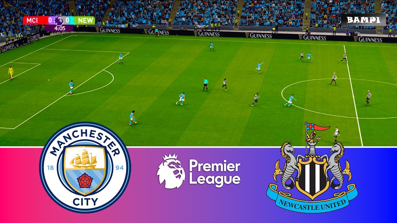 Manchester City vs Newcastle United - Premier League 2025/26 / Full Match All Goals / Pes Gameplay